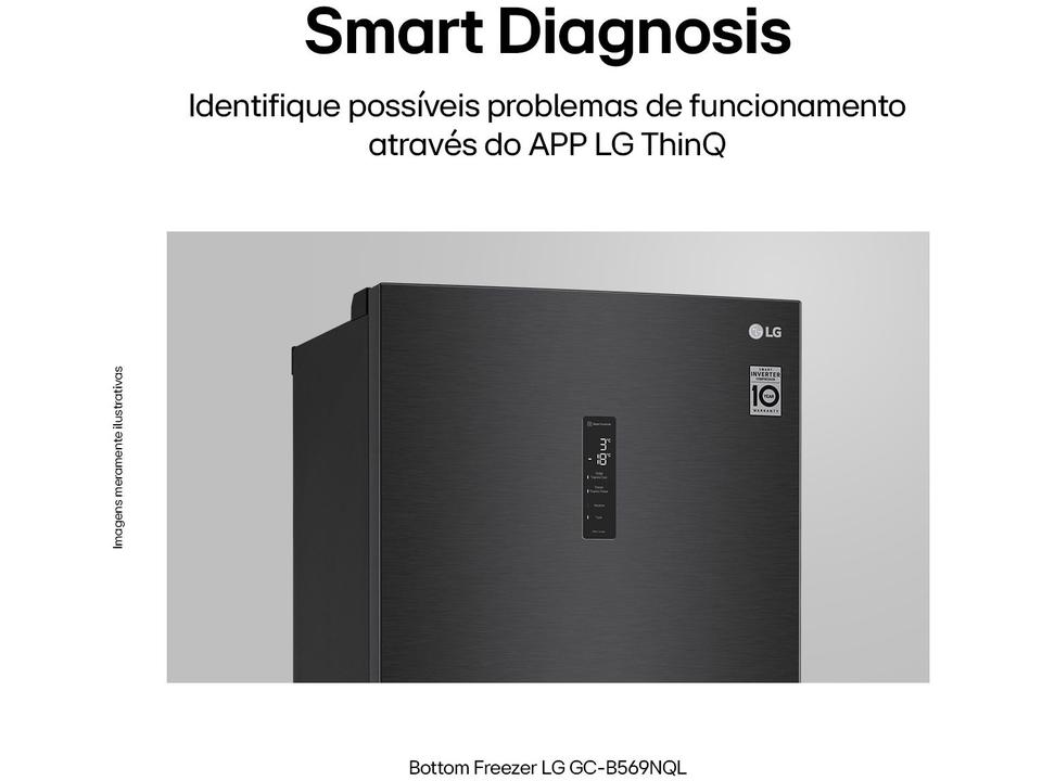 Geladeira/Refrigerador LG Frost Free Smart Preta - 451L Inox Look GC-B569NQLC.AMCFSBS - 110 V - 7