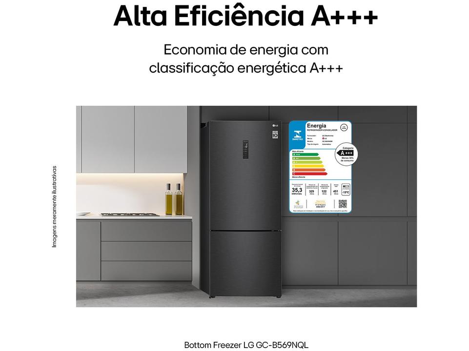 Geladeira/Refrigerador LG Frost Free Smart Preta - 2