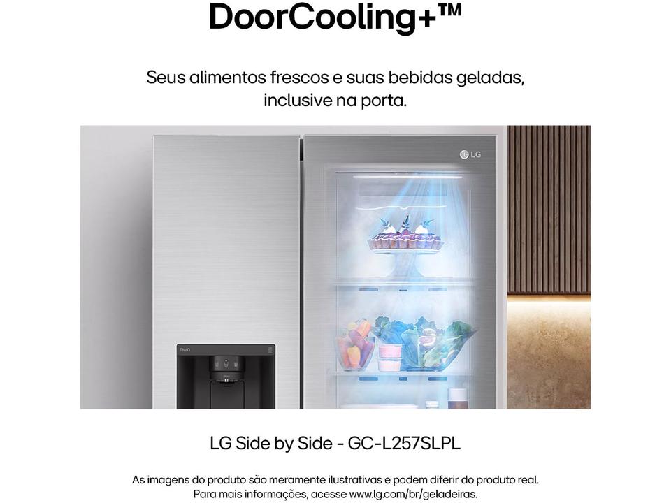 Geladeira/Refrigerador LG Frost Free Smart Side by Side 611L com Dispenser de Água GC-L257S - 6