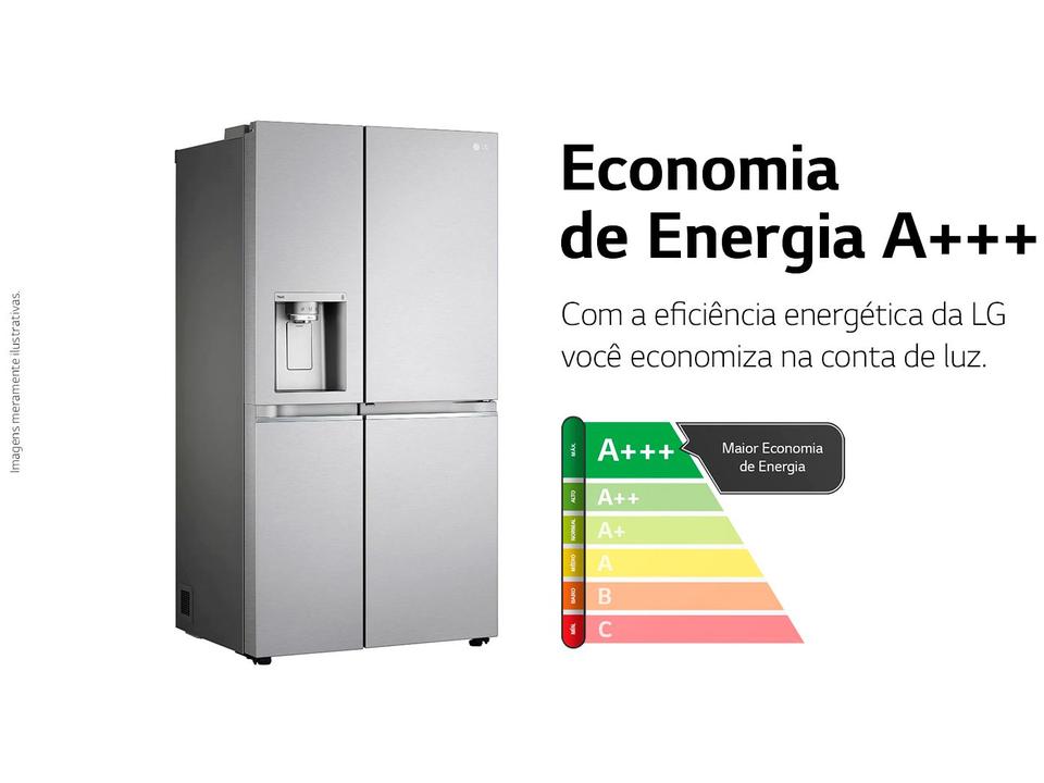 Geladeira/Refrigerador LG Frost Free Smart Side by Side 611L com Dispenser de Água GC-L257S - 1
