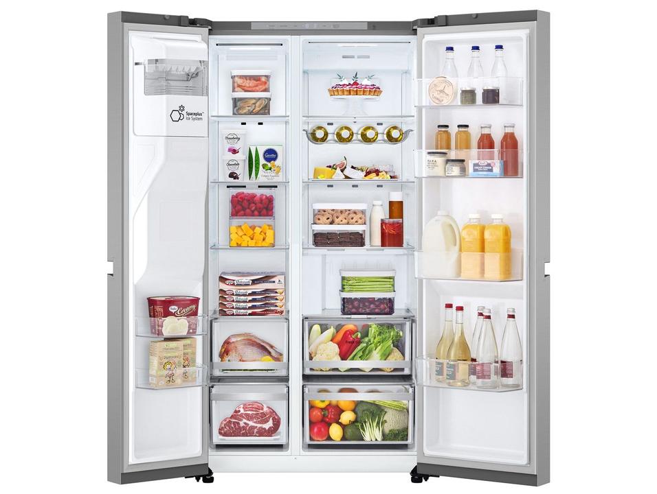 Geladeira/Refrigerador LG Smart Frost Free Side by Side Inox Look 638L GC-L267KLQX Bivolt - 12