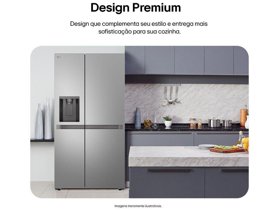 Geladeira/Refrigerador LG Smart Frost Free Side by Side Inox Look 638L GC-L267KLQX Bivolt - 11