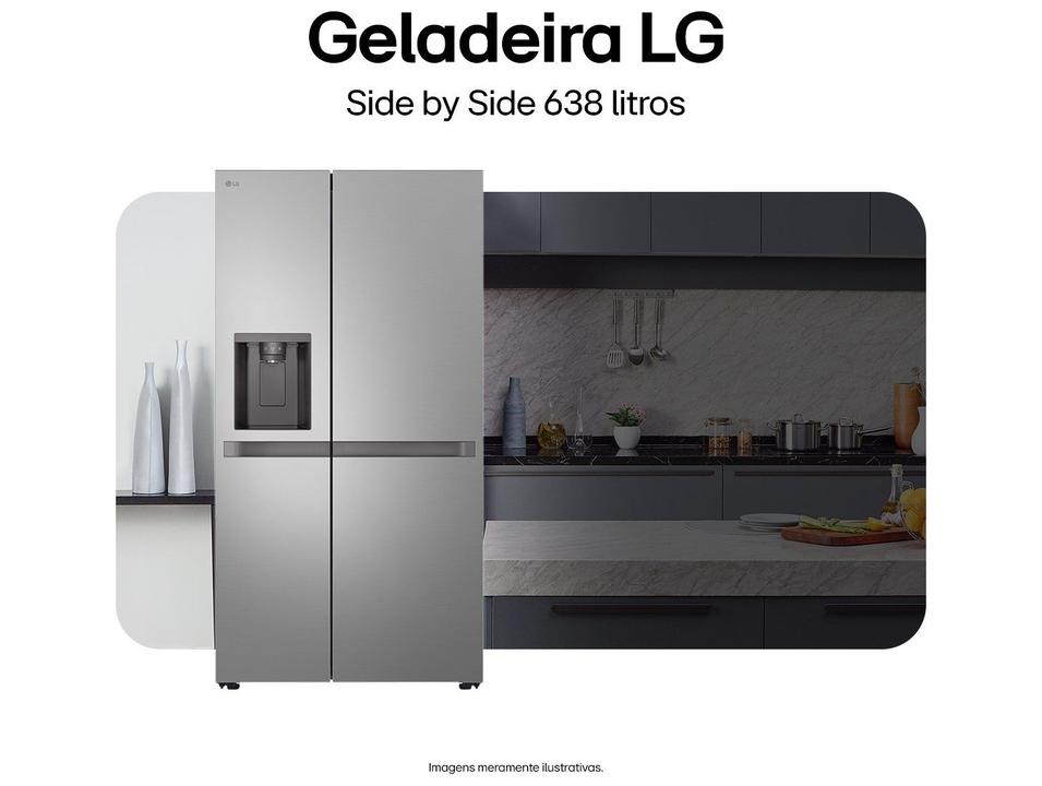 Geladeira/Refrigerador LG Smart Frost Free Side by Side Inox Look 638L GC-L267KLQX Bivolt - 1
