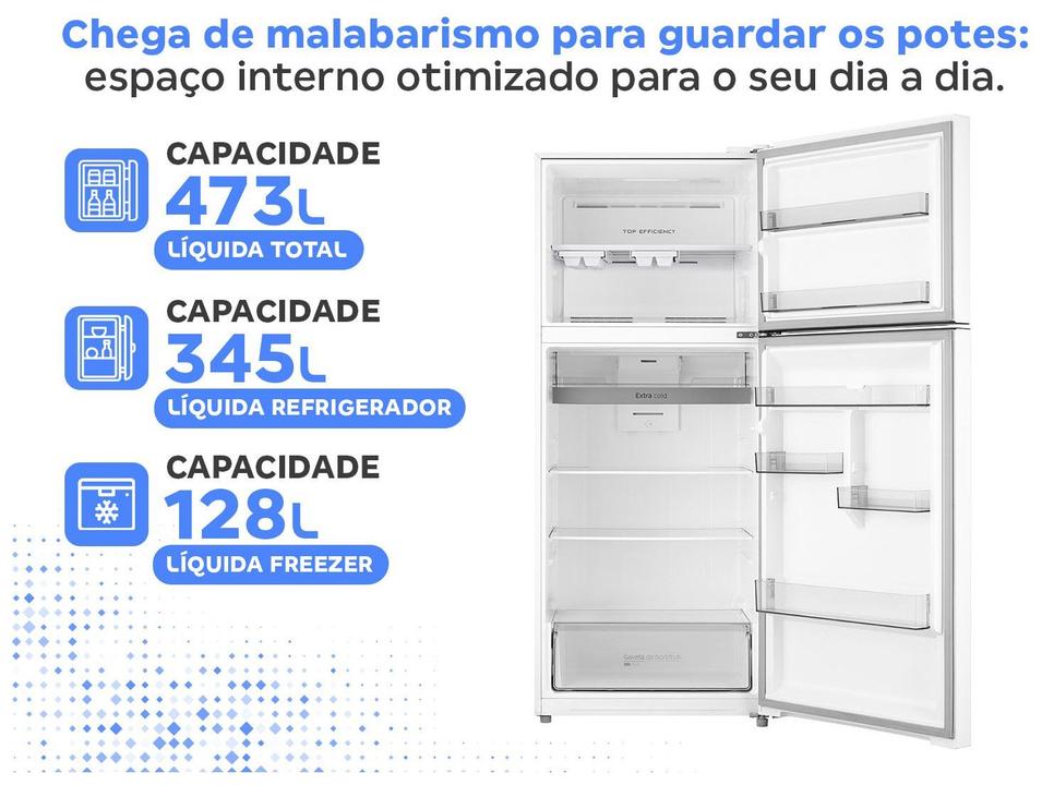 Geladeira/Refrigerador Midea Frost Free 2 Portas Branca 473L MDRT611EVA011 - 3