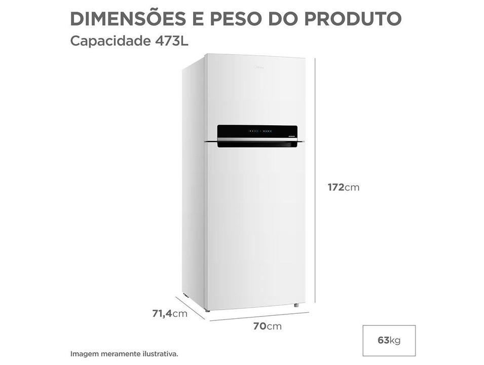 Geladeira/Refrigerador Midea Frost Free 2 Portas Branca 473L MDRT611EVA011 - 4