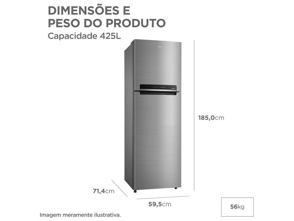 Geladeira/Refrigerador Midea Frost Free Duplex 425L MDRT572EVD463 Bivolt - 8