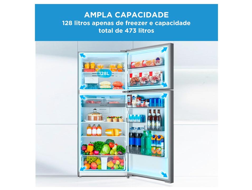 Geladeira/Refrigerador Midea Frost Free Duplex Inox 473L MD-RT611EVK463 Inverter - 1