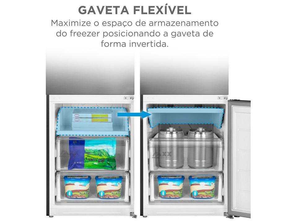 Geladeira/Refrigerador Midea Frost Free Inverse Cor Inox 401L MDRB548FGD463 Bivolt - 4
