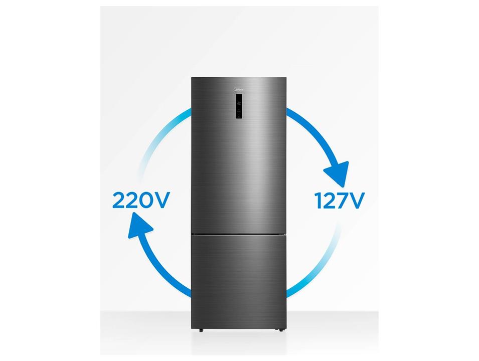 Geladeira/Refrigerador Midea Frost Free Inverse Inox 416L MDRB593FGD463 Bivolt - 3