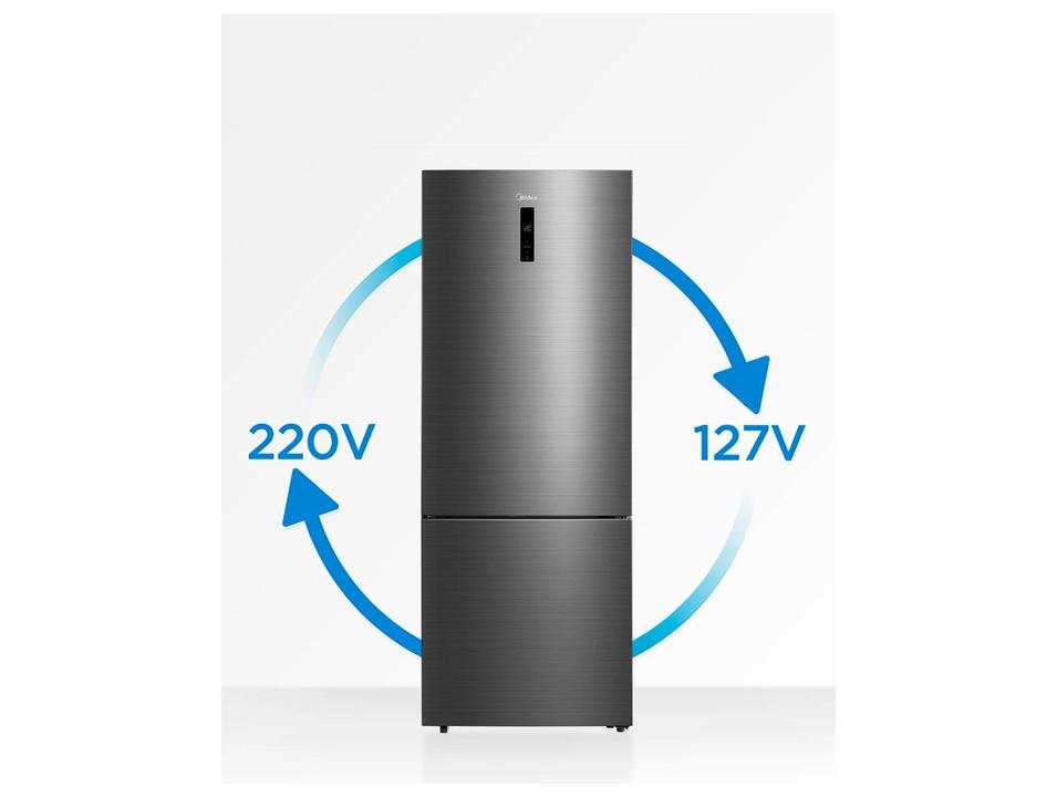 Geladeira/Refrigerador Midea Frost Free Inverse Inox 416L MDRB593FGD463 Bivolt - 4