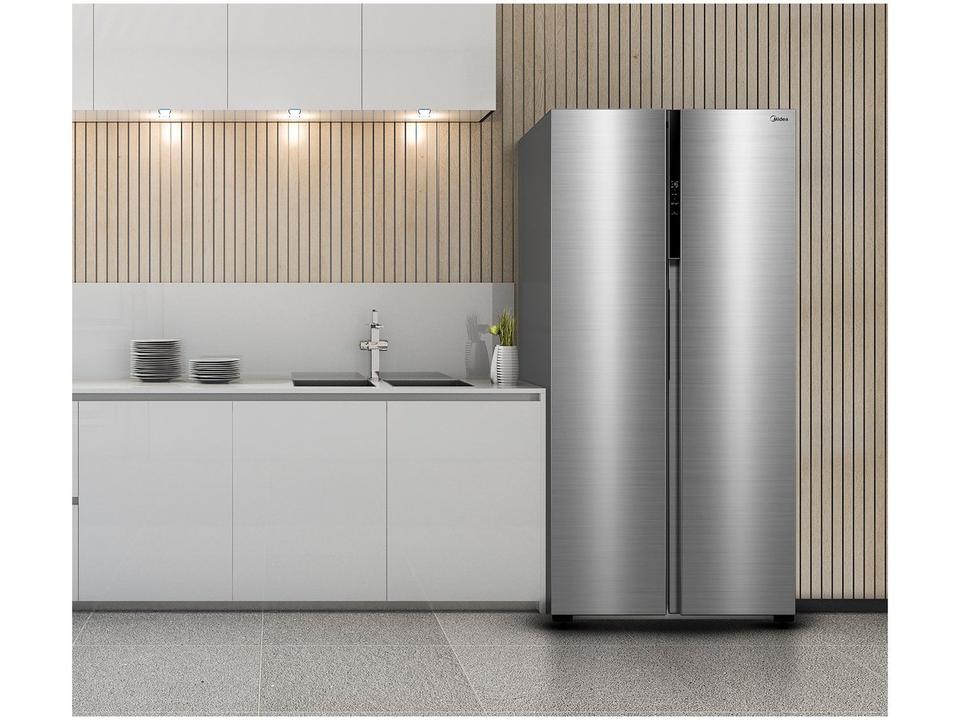 Geladeira/Refrigerador Midea Side by Side Prata 442L MDRS598FGA041 - 1