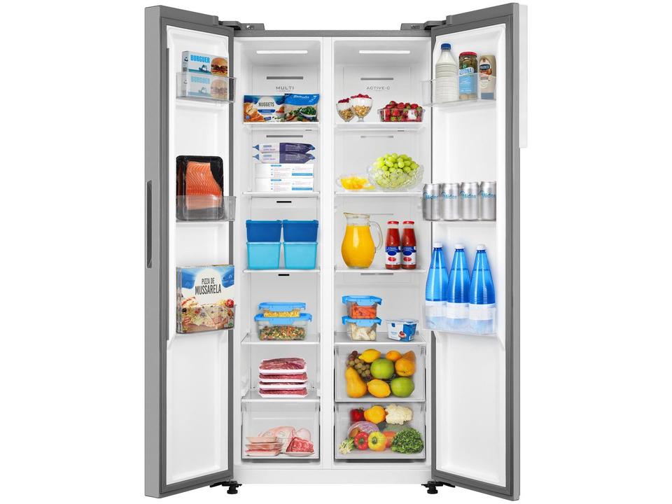 Geladeira/Refrigerador Midea Side by Side Prata 442L MDRS598FGA041 - 3