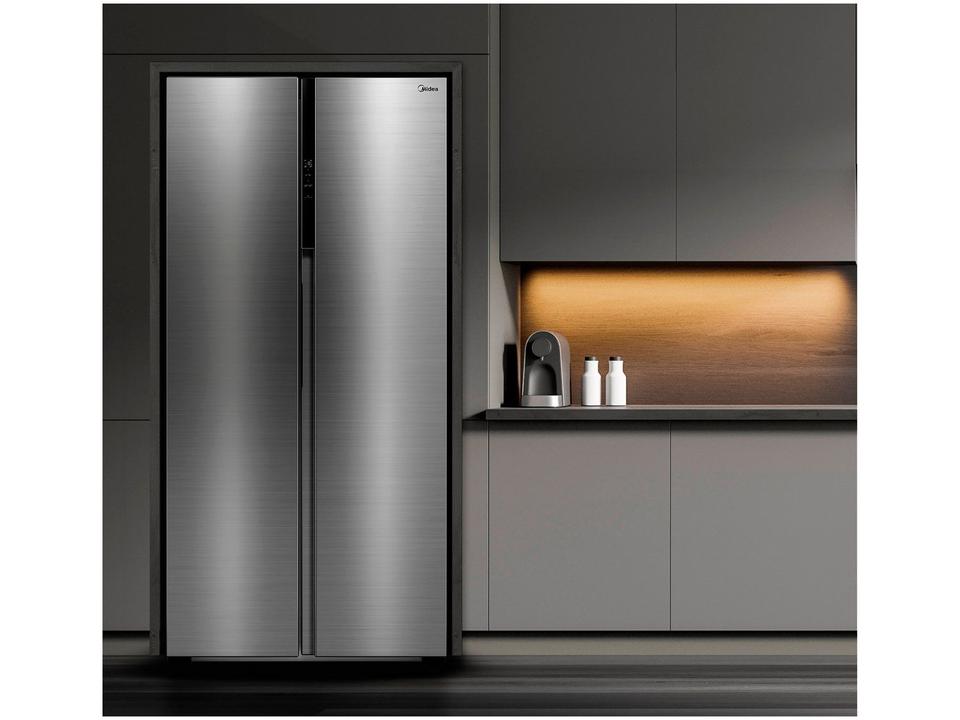 Geladeira/Refrigerador Midea Side by Side Prata 442L MDRS598FGA041 - 2