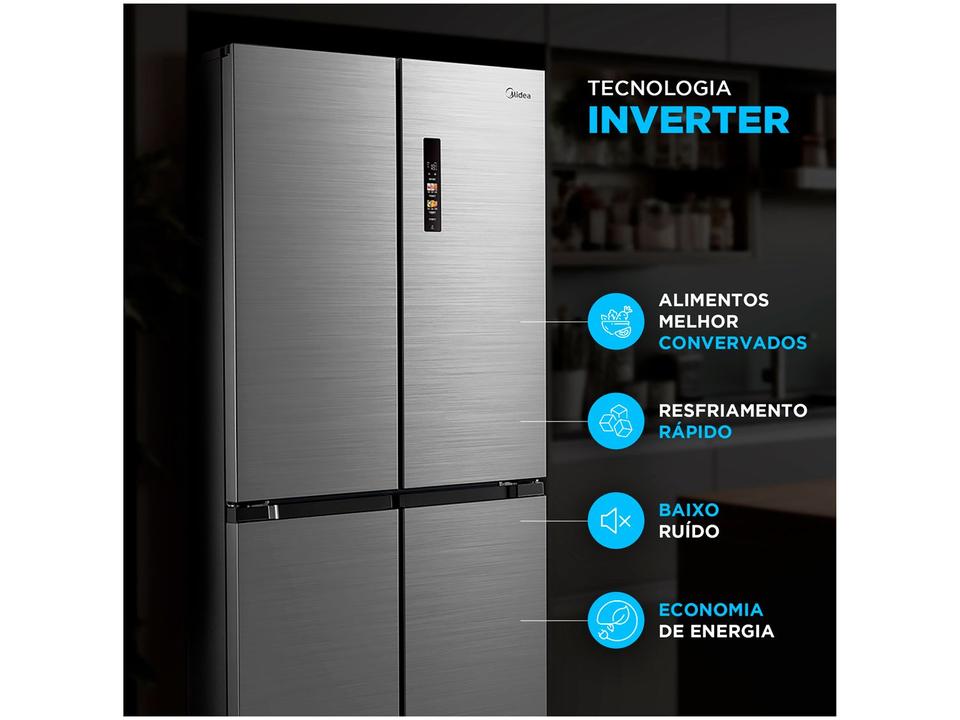 Geladeira/Refrigerador Midea Smart Frost Free French Door Prata 474L MD-RF691FGD463 Bivolt - 7
