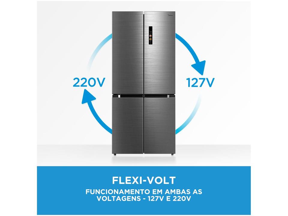 Geladeira/Refrigerador Midea Smart Frost Free French Door Prata 474L MD-RF691FGD463 Bivolt - 16