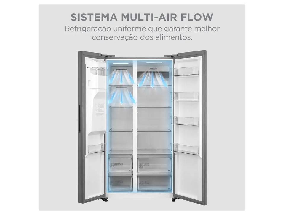Geladeira/Refrigerador Midea Smart Sensor Frost Free Prata 570L MDRS761MYD462 - 3