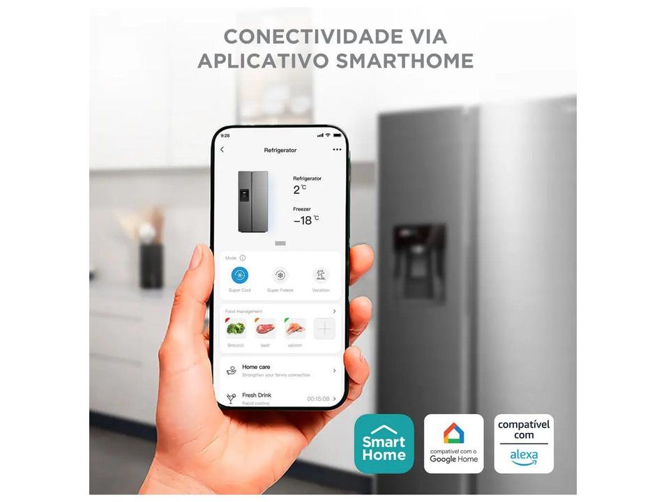 Geladeira/Refrigerador Midea Smart Sensor Frost Free Prata 570L MDRS761MYD462 - 2