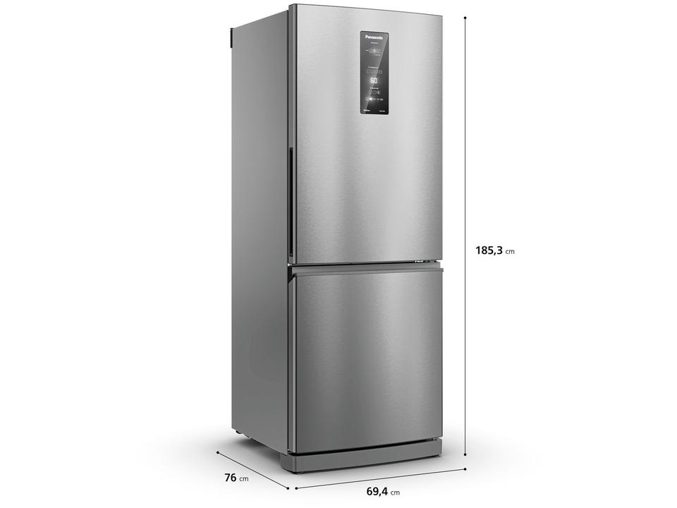 Geladeira/Refrigerador Panasonic Frost Free Duplex Inverse Aço Escovado 460L NR-BB64PV1X - 3