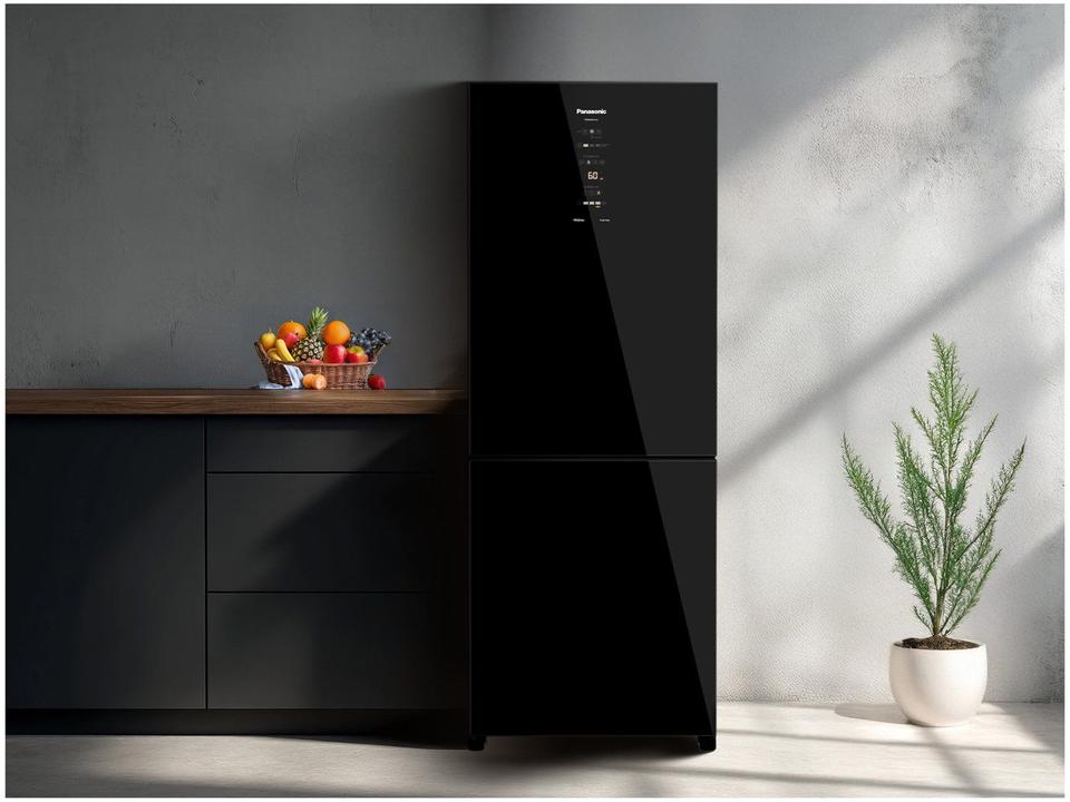 Geladeira/Refrigerador Panasonic Frost Free Duplex Inverse Black Glass 450L BB65 - 12