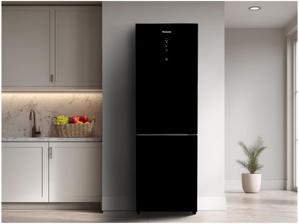 Geladeira/Refrigerador Panasonic Frost Free Inverse Black Glass 397L NR-BB41GV1BB - 2