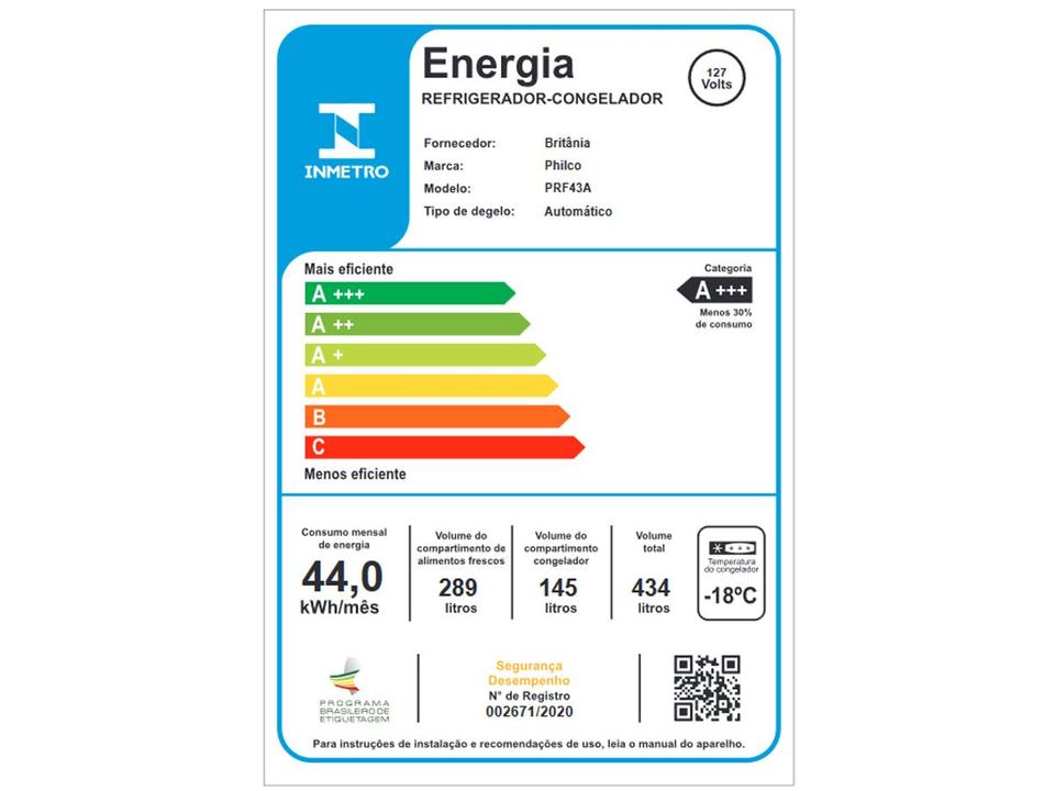 Geladeira/Refrigerador Philco Frost Free Side By Side Preto 434L PRF43A - 7
