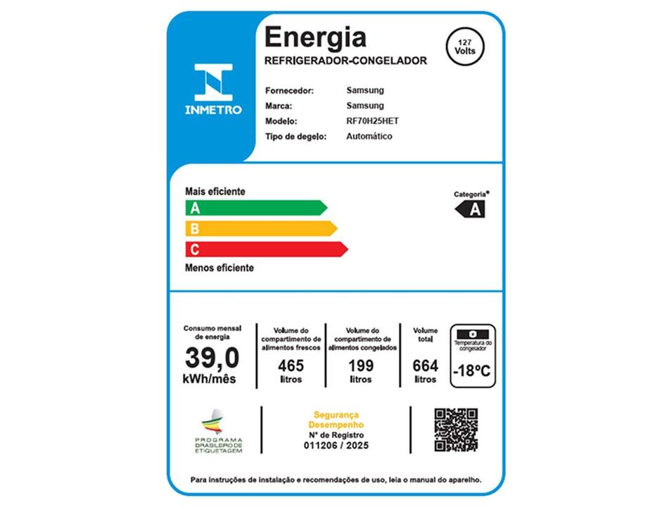 Geladeira/Refrigerador Samsung Smart French Door Inox 664L RF70H - 13