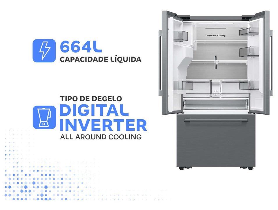 Geladeira/Refrigerador Samsung Smart French Door Inox 664L RF70H - 2