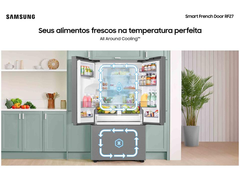 Geladeira/Refrigerador Samsung Smart Frost Free French Door 576L com Dispenser de Água e Gelo RF27CG5410SR/BZ - 220 V - 8