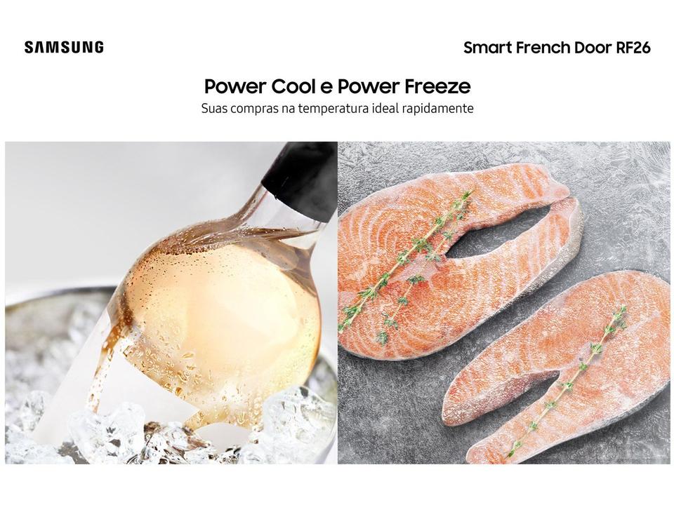 Geladeira/Refrigerador Samsung Smart Frost Free French Door Prata 467L com Dispenser de Água e Gelo RF26CG740 - 13