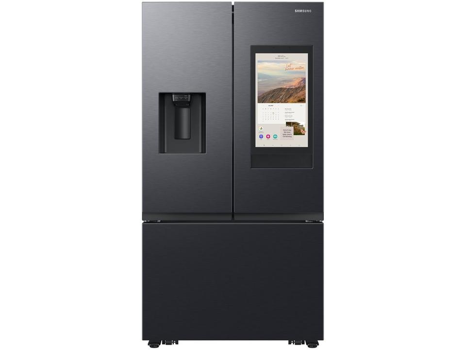 Geladeira/Refrigerador Samsung Smart Frost Free Inox French Door Preto 564L com Dispenser de Água e Gelo RF27CG591 - 110 V