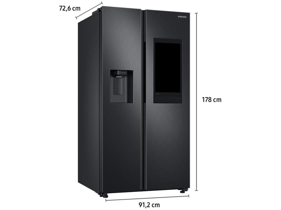 Geladeira/Refrigerador Samsung Smart Side by Side Black Inox 585L Family Hub RS58T5561 - 11