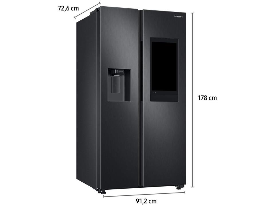 Geladeira/Refrigerador Samsung Smart Side by Side Black Inox 585L Family Hub RS58T5561 - 10
