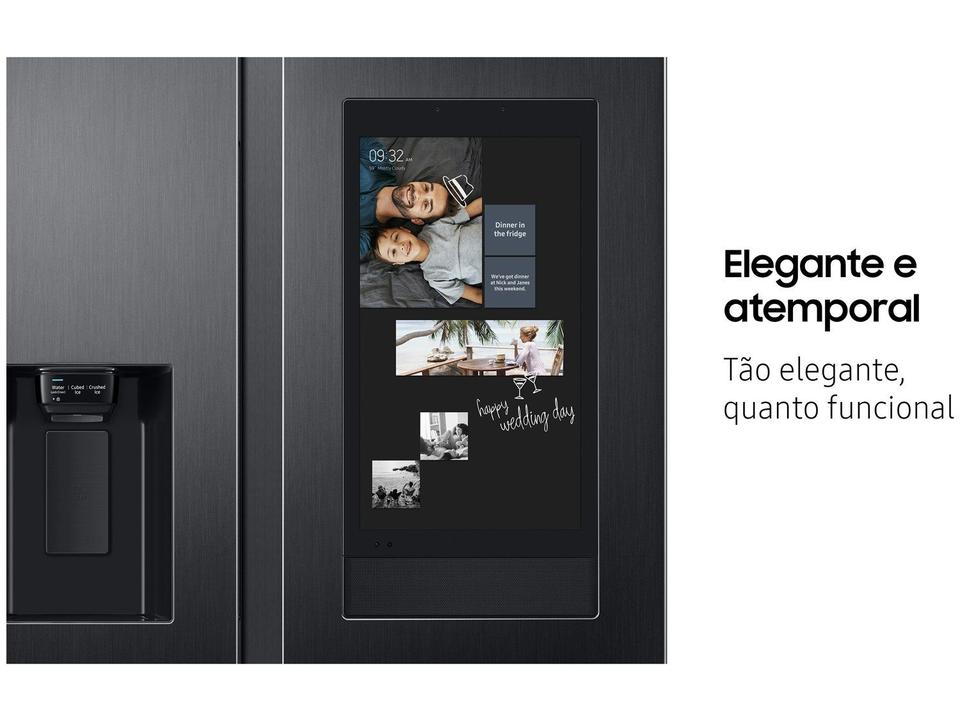 Geladeira/Refrigerador Samsung Smart Side by Side Black Inox 608L Family Hub RS58T5561 - 6