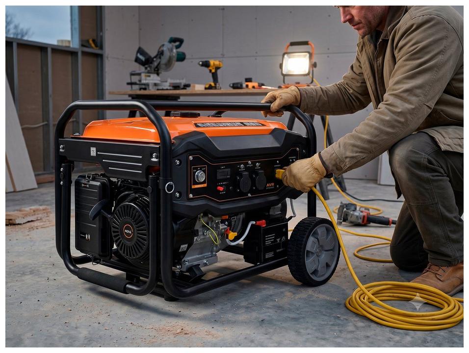Gerador de Energia a Gasolina Tramontina 4T Partida Manual 5500W GGT6000E - 1