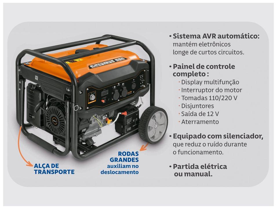 Gerador de Energia a Gasolina Tramontina 4T Partida Manual 8500W GGT9000E - 2