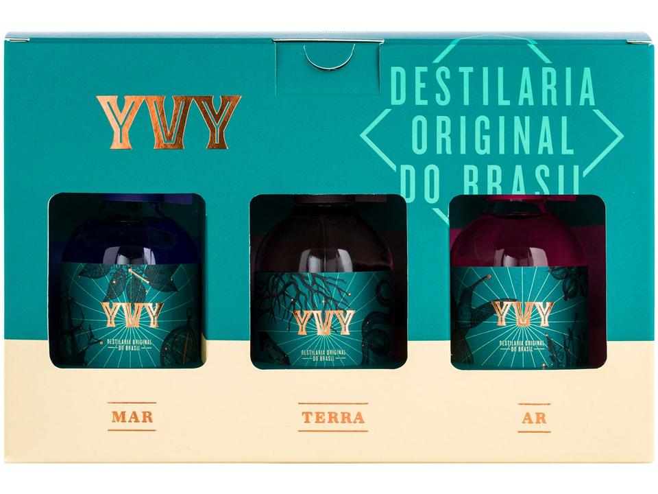 Gin Yvy Premium Trilogia 3 Unidades - 50ml Cada - 4