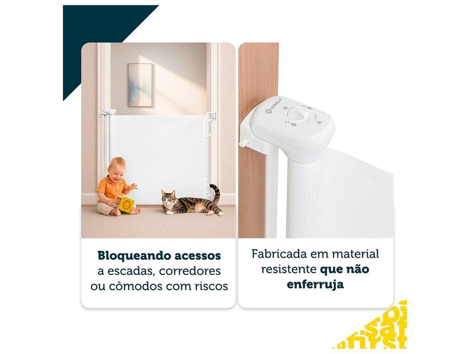 Grade de Proteção ára Cama 9,5x87cm Safety 1st Safe Slide Cinza - 5