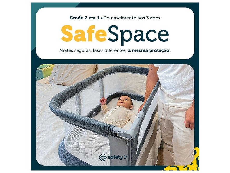Grade de Proteção para Cama 50,5x90cm Safety 1st Safe Space Cinza - 2