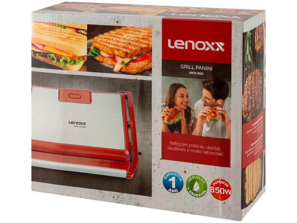 Grill Lenoxx Panini Retangular 850W Antiaderente - 8