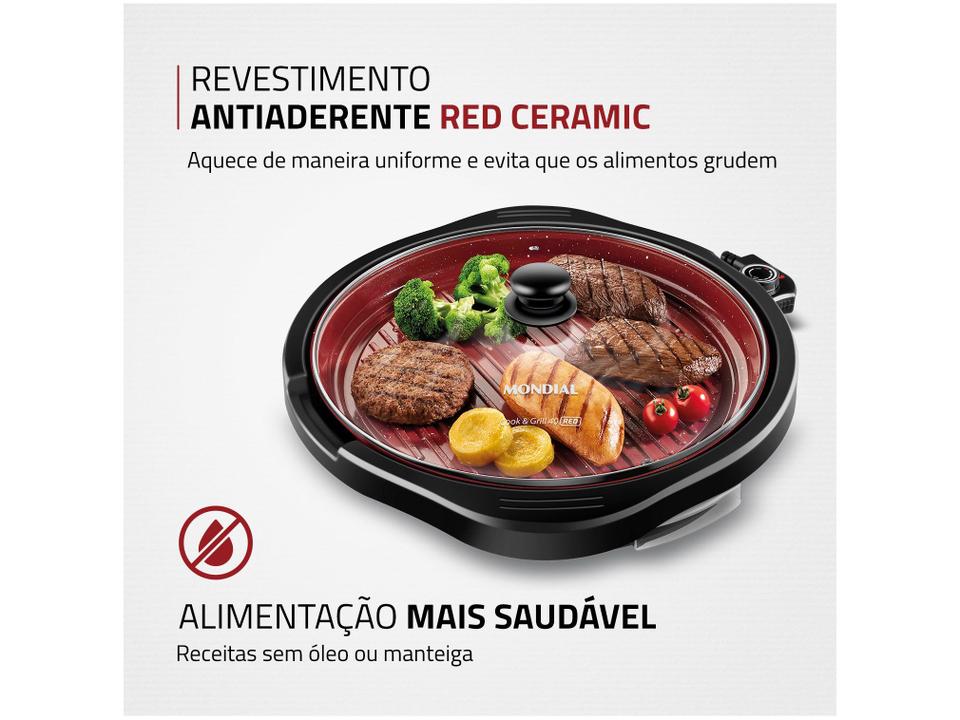 Grill Mondial G-03-RC Redondo 1270W Antiaderente - 1