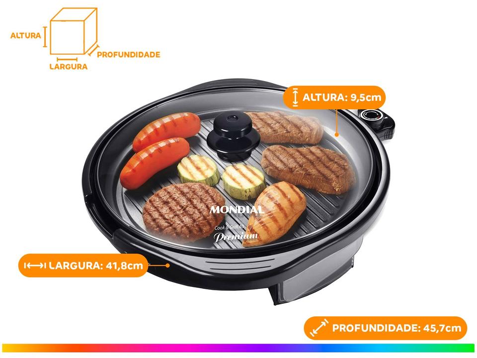 Grill Mondial G-03 Redondo 1270W Antiaderente - 17