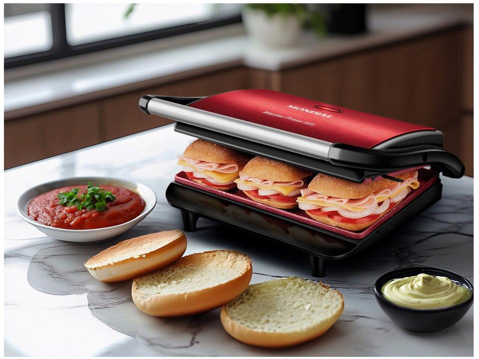 Grill Mondial Master Press 2 em 1 Retangular 1000W Antiaderente - 2