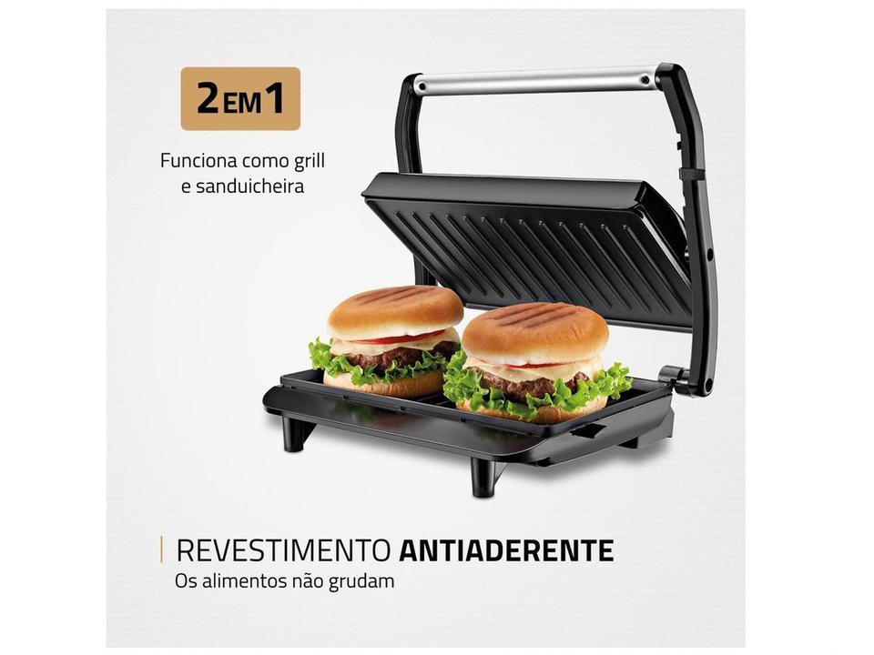 Grill Mondial PG-01 Master Press 2 em 1 Retangular 1000W Antiaderente - 3