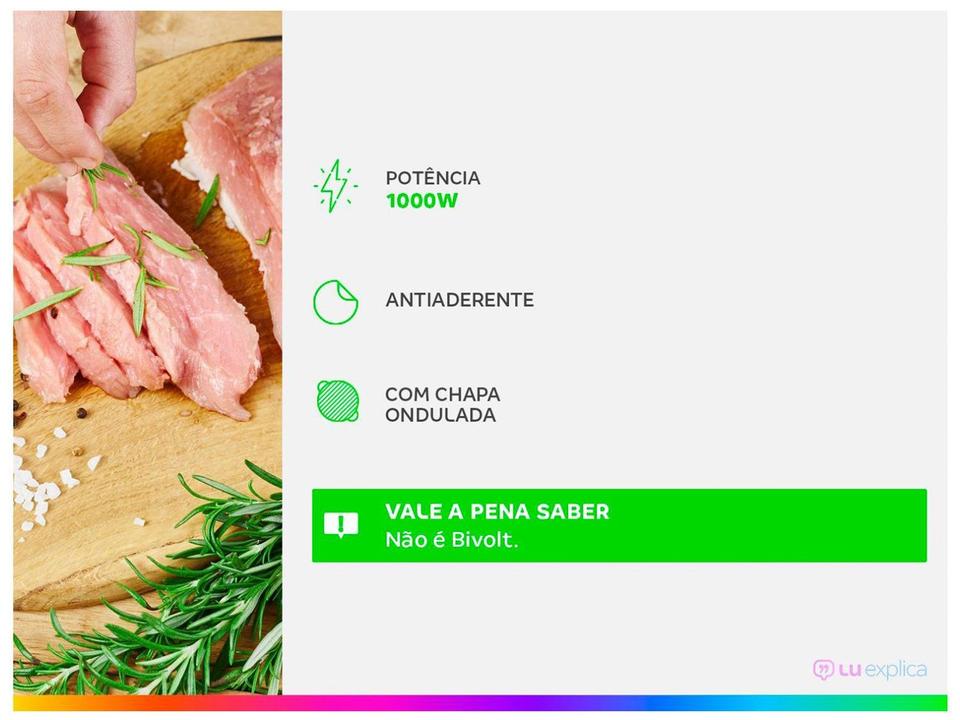 Grill Mondial PG-01 Master Press 2 em 1 Retangular - 1