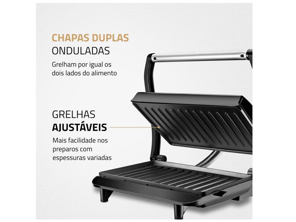 Grill Mondial PG-01 Master Press 2 em 1 Retangular 1000W Antiaderente - 5
