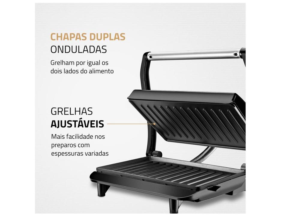 Grill Mondial PG-01 Master Press 2 em 1 Retangular 1000W Antiaderente - 5