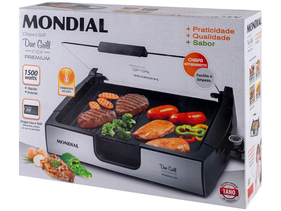 Grill Mondial Premium Due Retangular 1270W - 14