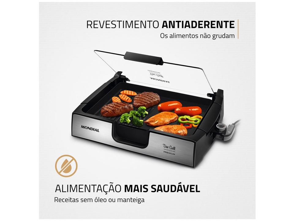 Grill Mondial Premium Due Retangular 1270W - 2