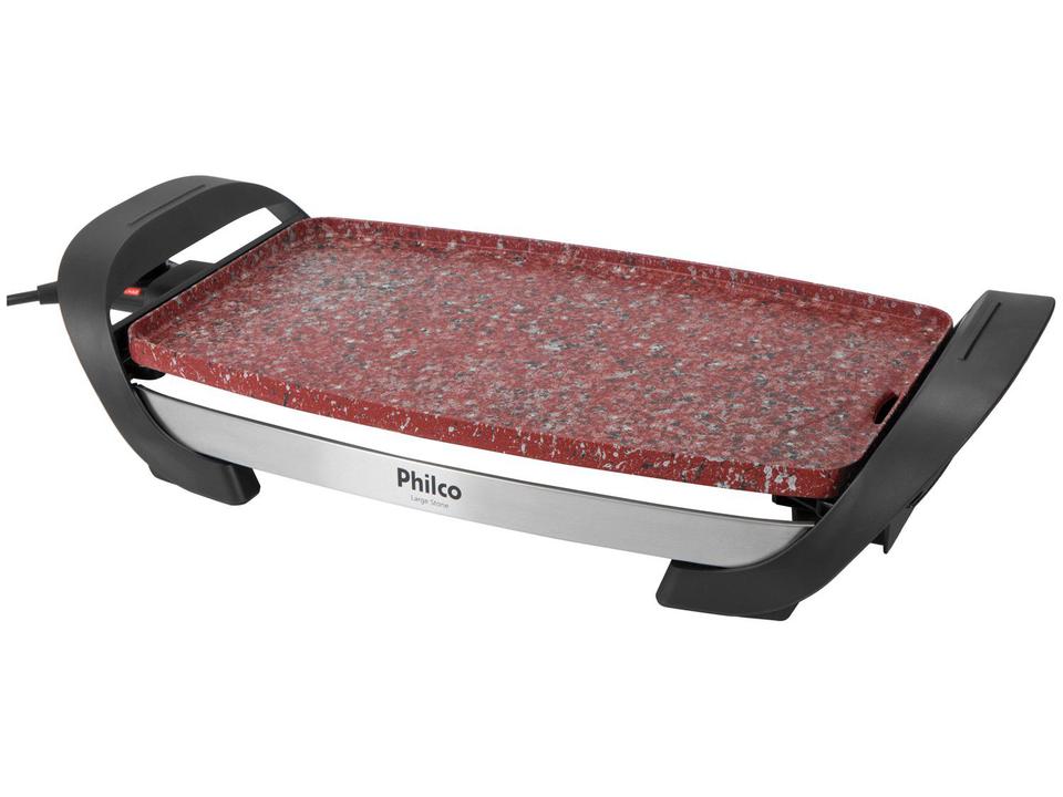 Grill Philco PGR03P Large Stone Retangular 1500W - com Chapa Antiaderente e Coletor de Gordura - 110 V