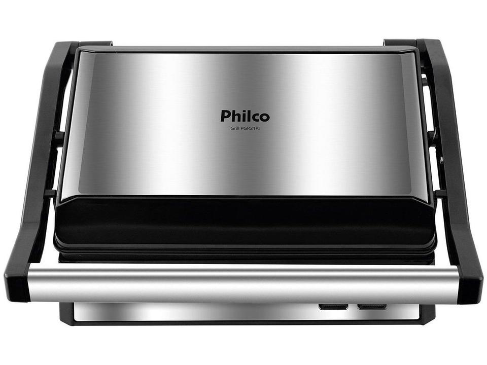 Grill Philco PGR21PI Maxx Clean 2 em 1 Retangular 1000W Antiaderente com Coletor de Gordura - 12